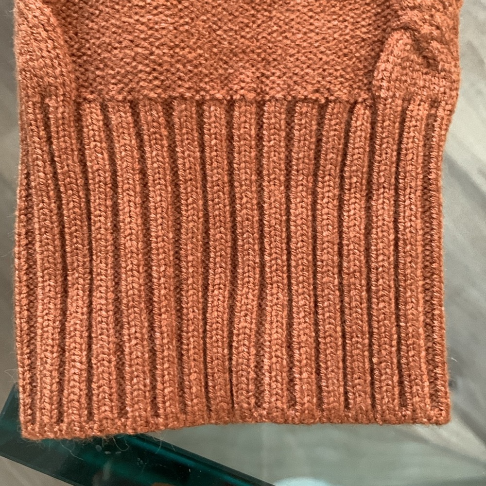 Venus  brown cold shoulder sweater with beaded embellished detail neckline - Picture 8 of 10